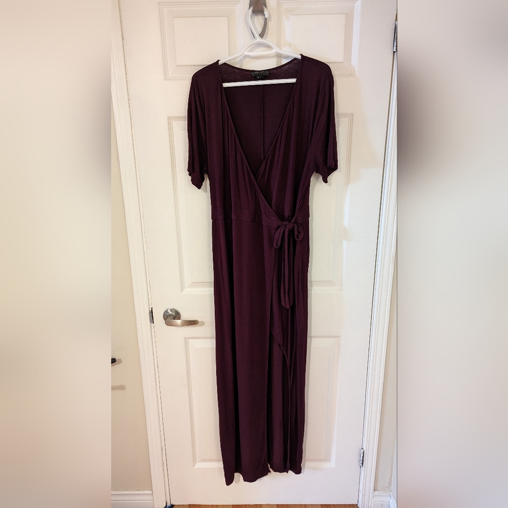 Forever 21+ Burgundy Wrap Dress